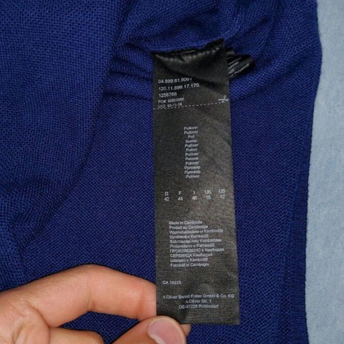 S.Oliver women's blouse used, blue, size L