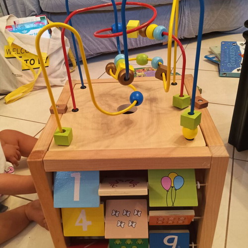 Educational toy 5 in 1 made of durable wood, like new