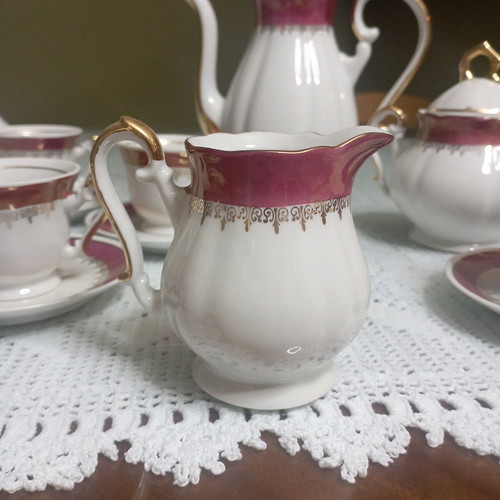Antique porcelain coffee set from Yugoslavia like new