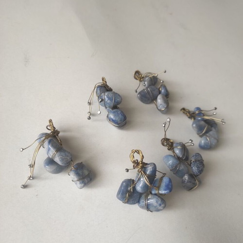 Semi-precious stones blue quartz, aventurine and sodalite new