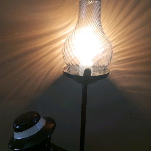 Vintage plaster table lamp used