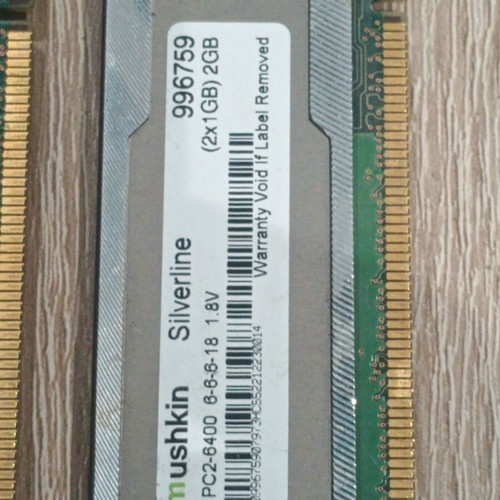 DDR2 memory set 2x1GB 800MHz like new