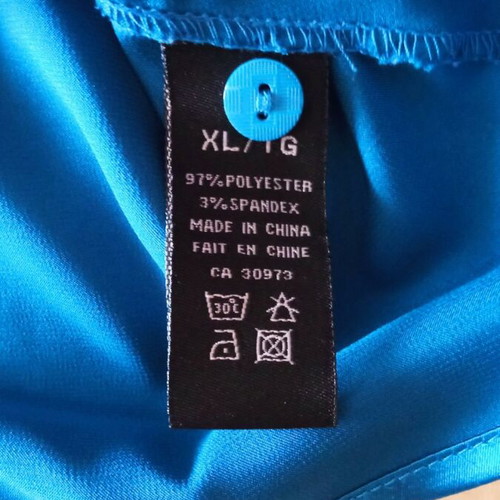Satin shirt blue-noir, XL