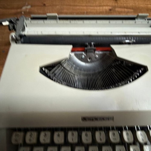 Mercedes vintage mechanical typewriter with original case