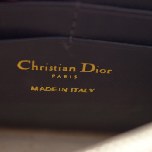 Christian Dior Blue Oblique Jacquard Wallet on Chain