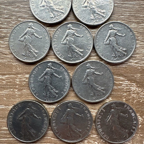 France coins new, pack of 45 pieces