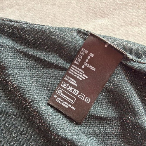 H&M Studio Metallic Long-Sleeve Evening Blouse Like New, Size M