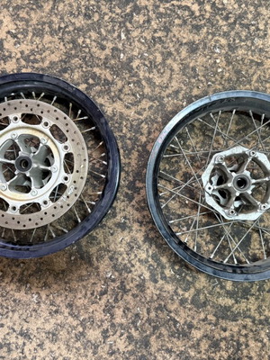 Takasago Excel Motard Wheels 17" Front and Rear XT660X