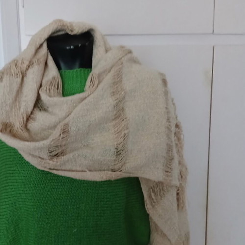 Scarf beige thin fabric used for autumn and spring