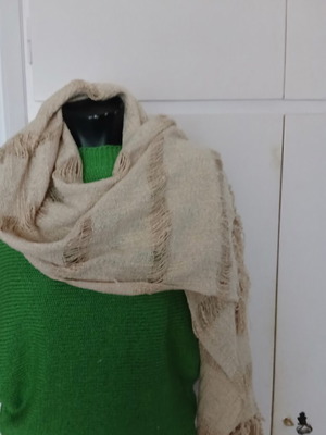 Scarf beige thin fabric used for autumn and spring
