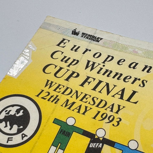 European Cup Winners Cup Final Ticket 1993 used Parma vs. Antwerp