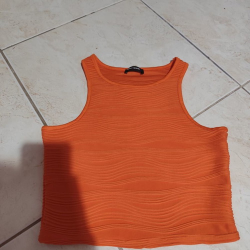 Orange sleeveless top Tally Weill size small like new