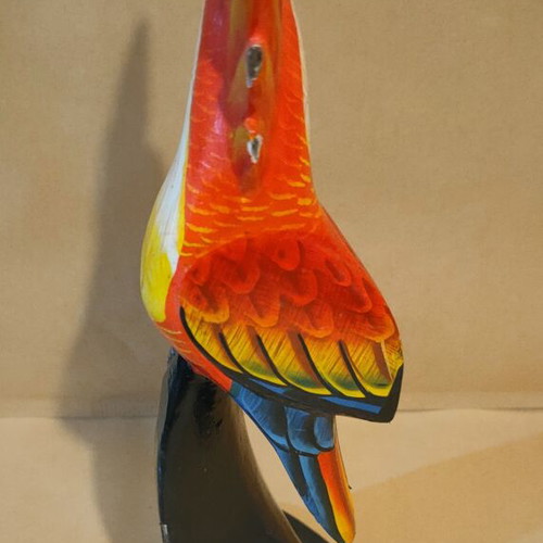 Wooden decorative parrot used