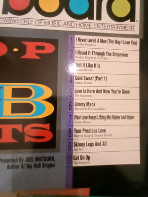 Billboard Top R&B Hits vinyl LP collectible picture disc like new