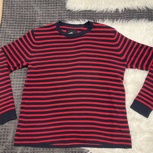 H&M cotton sweater used, size XL, blue and red