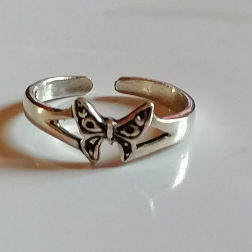 925 Silver Butterfly Toe Ring new