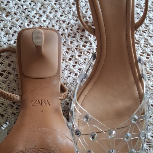 Zara beige platform sandals like new, size 39