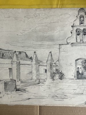 Paul Hannaux 1935 Palaiokastritsa graphite drawing used