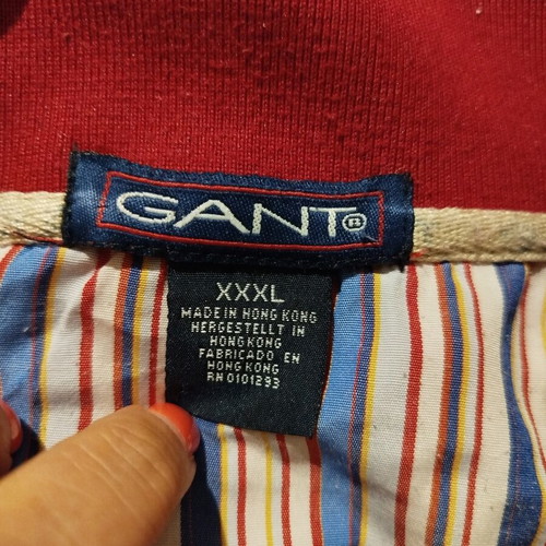 GANT long-sleeve polo shirt, 3XL, red
