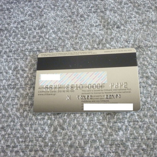 PAOK FC Citibank Mastercard collectible expired bank card