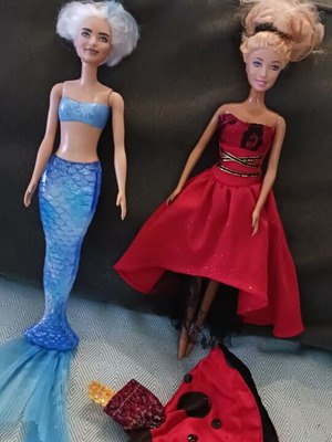 Barbie γοργόνα σετ 2 τεμαχίων μεταχειρισμένο με φορέματα δώρο