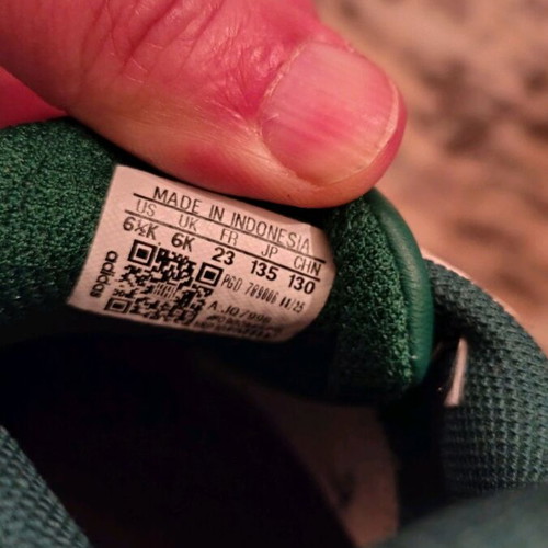 Adidas baby sneakers like new, size 23, white and green
