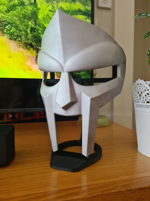 Doom mask with base in silver color new