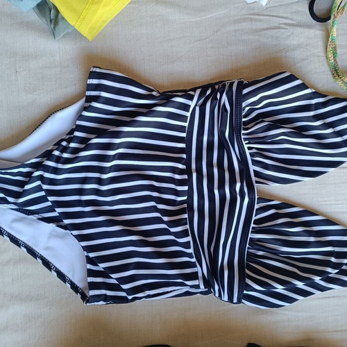 Shein women's one-piece swimsuit used, size L, black and white