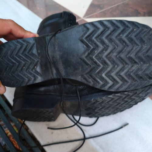 Greek Army Boots 700 SE Size 47 used, leather, rubber sole