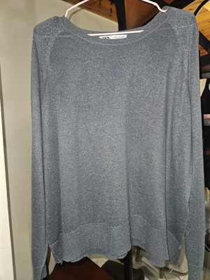 Metallic blouse Zara size XL like new