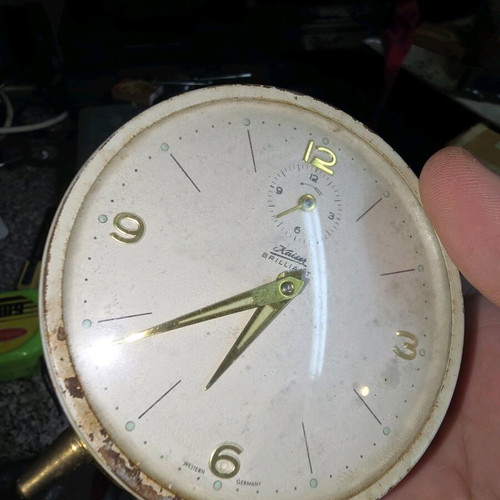 Vintage Kaiser Brilliant table clock alarm used