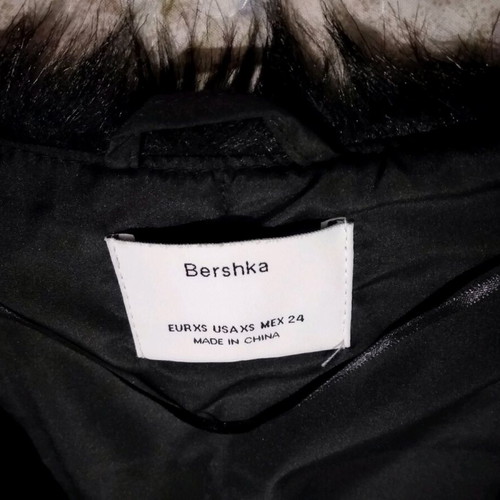 Bershka black fur vest like new