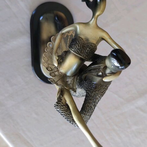 Decorative metal sculptures new, dancing couple and doll