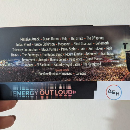 Offspring 2024 concert ticket used, Release Athens souvenir