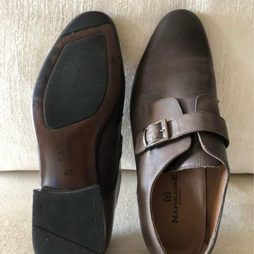 Napoleone Italian shoes grey-brown like new, leather, size 43