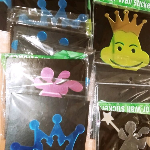 Mirror wall stickers prince frog, crown, fairy, pack of 12 new