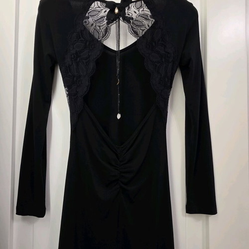 Dress midi backless black size M like new