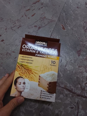 Organic rice vitamin E face mask new, pack of 10