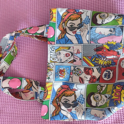 Handmade colorful shoulder beach bag made to order