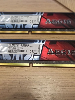 Μνήμες Gskill Aegis DDR3 2×8GB σαν καινούργιο
