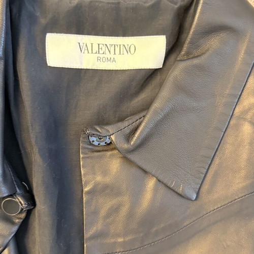 Valentino leather trench coat new, very soft leather, black, size M