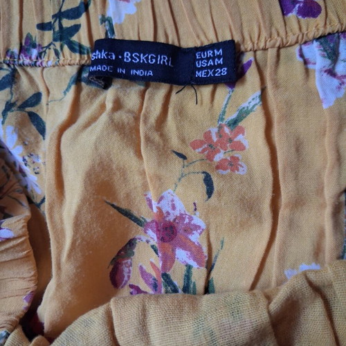 Bershka Off-Shoulder Romper mustard yellow, like new