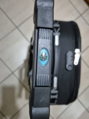 Suitcase like new with wheels and combination lock, size 65x20x43, black