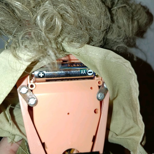 Old large Greek doll baby Apergis airplane used