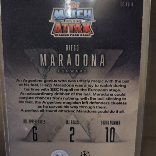 Diego Maradona Topps Greats Limited Edition card