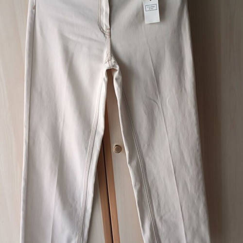 White pants C'est Beau La Vie new, high-waisted, size L