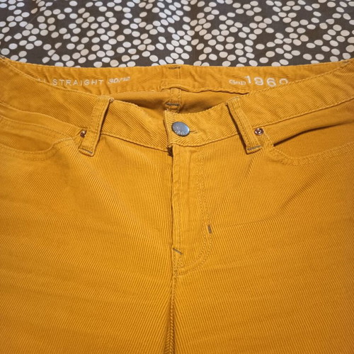 Gap 1969 corduroy pants like new, yellow, low rise