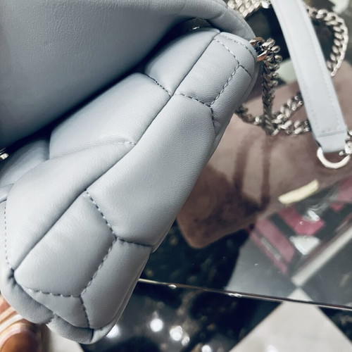 Zara leather shoulder bag baby blue new