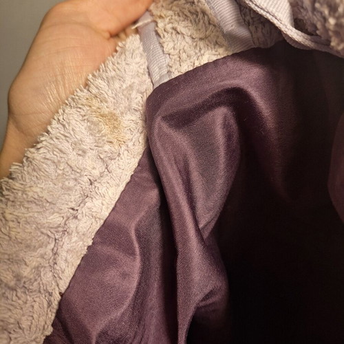 Zara shopper bag shoulder purple like new with interior stain