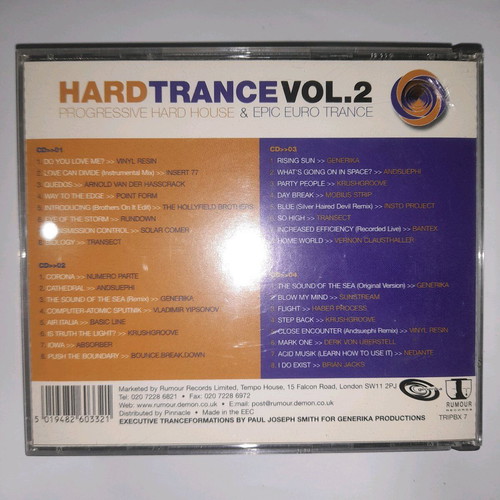 Hard Trance Vol.2 CD used, progressive hard house & epic euro trance